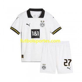 Camiseta Borussia Dortmund Karim Adeyemi 27 Niño Tercera Equipación 2024/2025